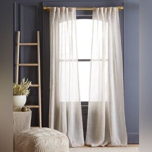 Quince European Linen Sheer Curtain Set (Set of 2) - 48” x 96”